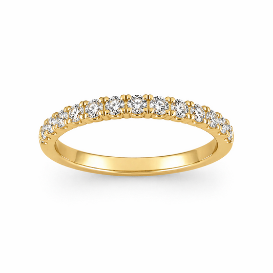 Round Brilliant Eternity Ring in 18K Gold, Lab-Grown Diamond