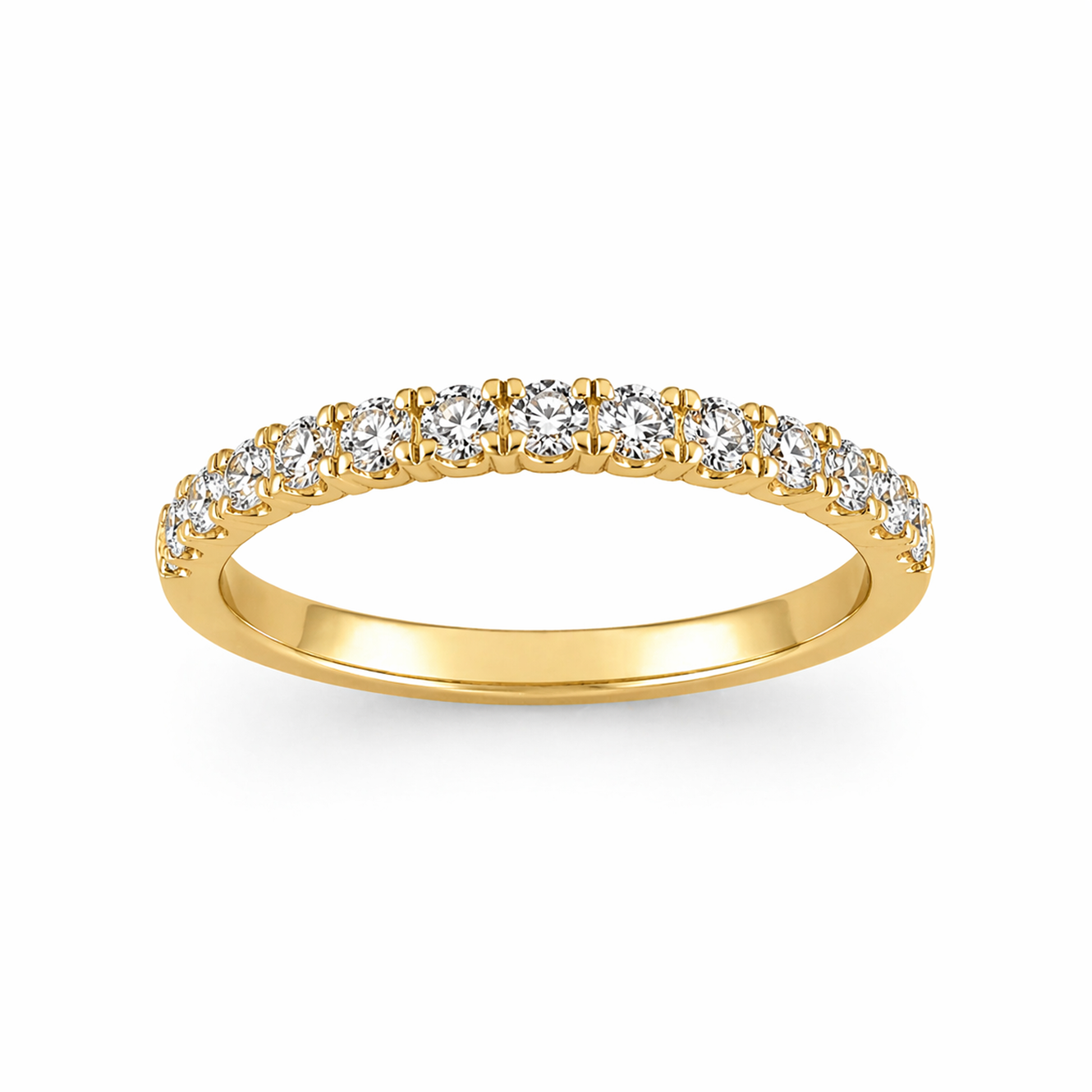 Round Brilliant Eternity Ring in 18K Gold, Lab-Grown Diamond