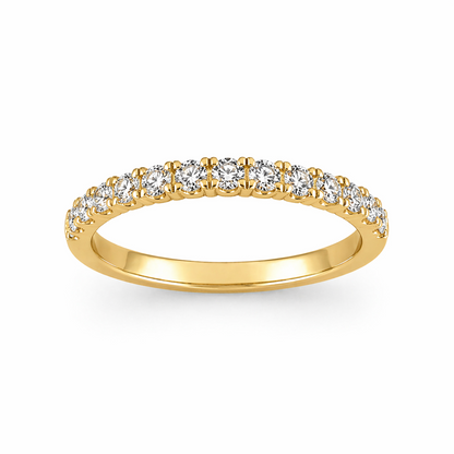 Round Brilliant Eternity Ring in 18K Gold, Lab-Grown Diamond