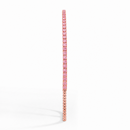 Pink Diamond Bracelet in 18K Gold, Lab-Grown Diamond