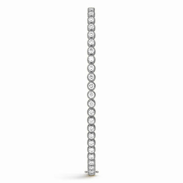Round Brilliant Tennis Bracelet in Bezel Setting