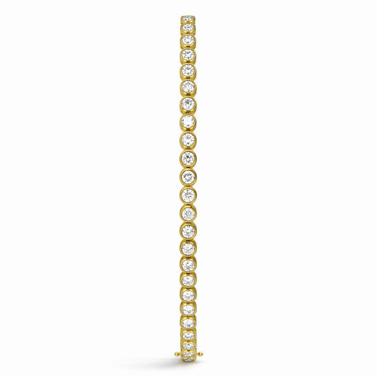Round Brilliant Tennis Bracelet in Bezel Setting