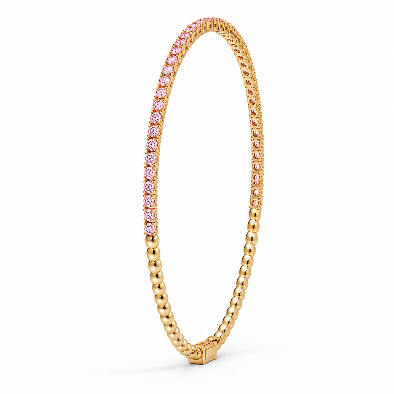 Pink Diamond Bracelet in 18K Gold, Lab-Grown Diamond