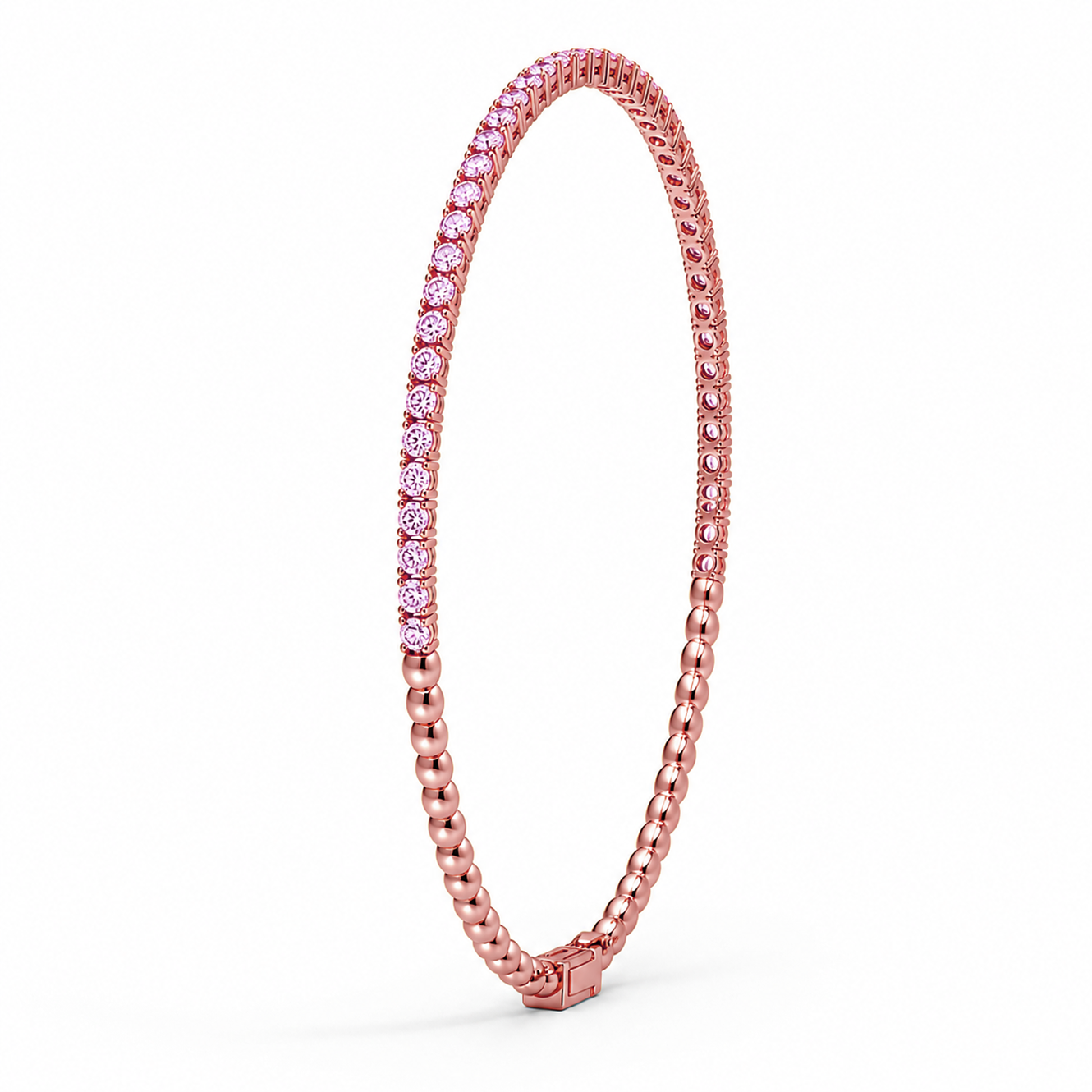Pink Diamond Bracelet in 18K Gold, Lab-Grown Diamond
