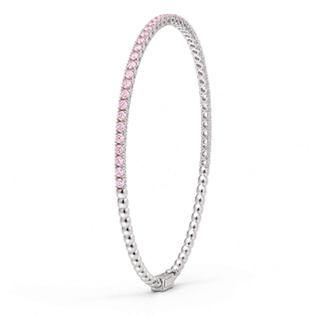 Pink Diamond Bracelet in 18K Gold, Lab-Grown Diamond