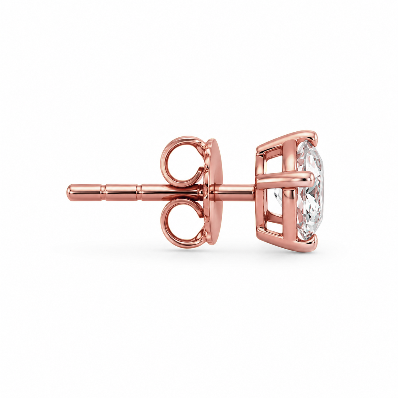 Round Brilliant Cut Statement Earrings in 18K White Gold, Lab-Grown Diamond