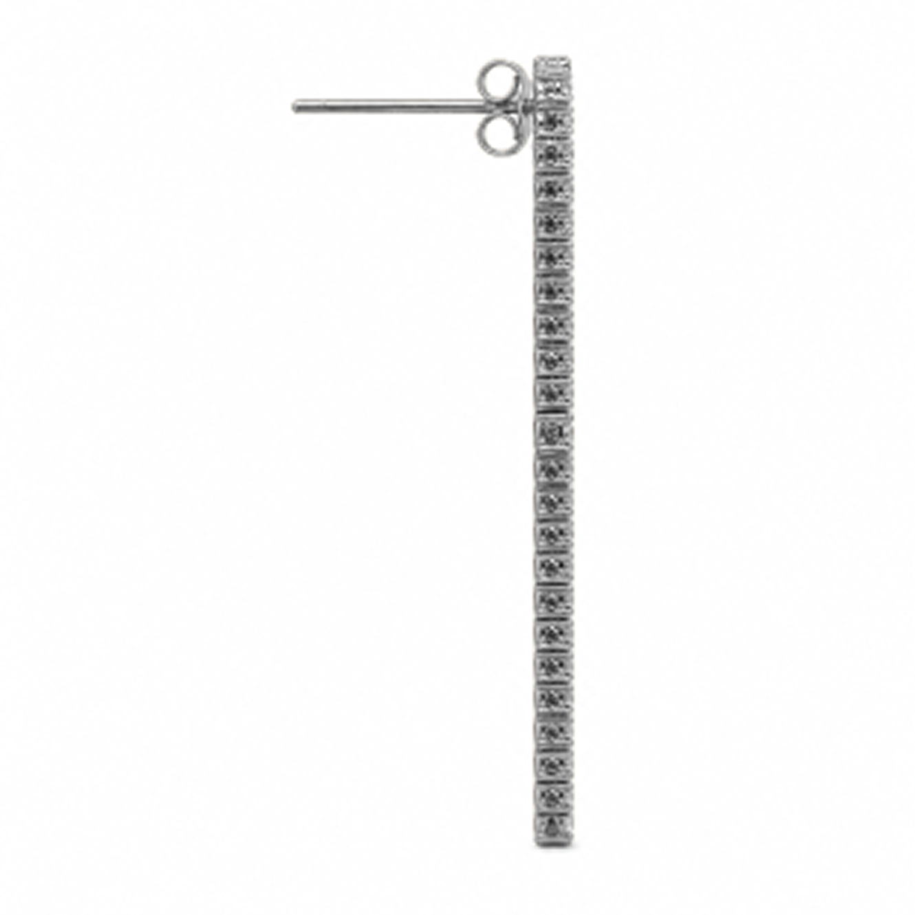 Two-Tone Three-Layer Drop Earrings in 18K Gold, Lab-Grown Diamond