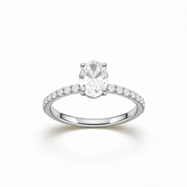 Oval Cut Engagement Ring (Halo)