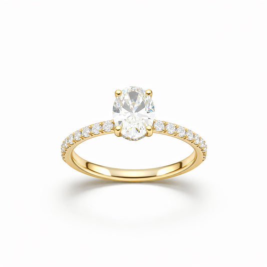 Oval Cut Engagement Ring (Halo)