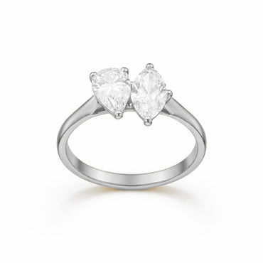 Pear and Marquise Engagement Ring
