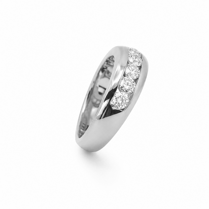 Men’s Channel-Set Diamond Dress Ring in 18K Gold, Lab-Grown Diamond