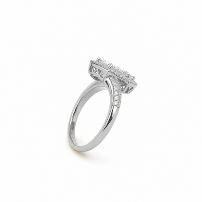 Double Baguette Dress Ring in 18K Gold, Lab-Grown Diamond