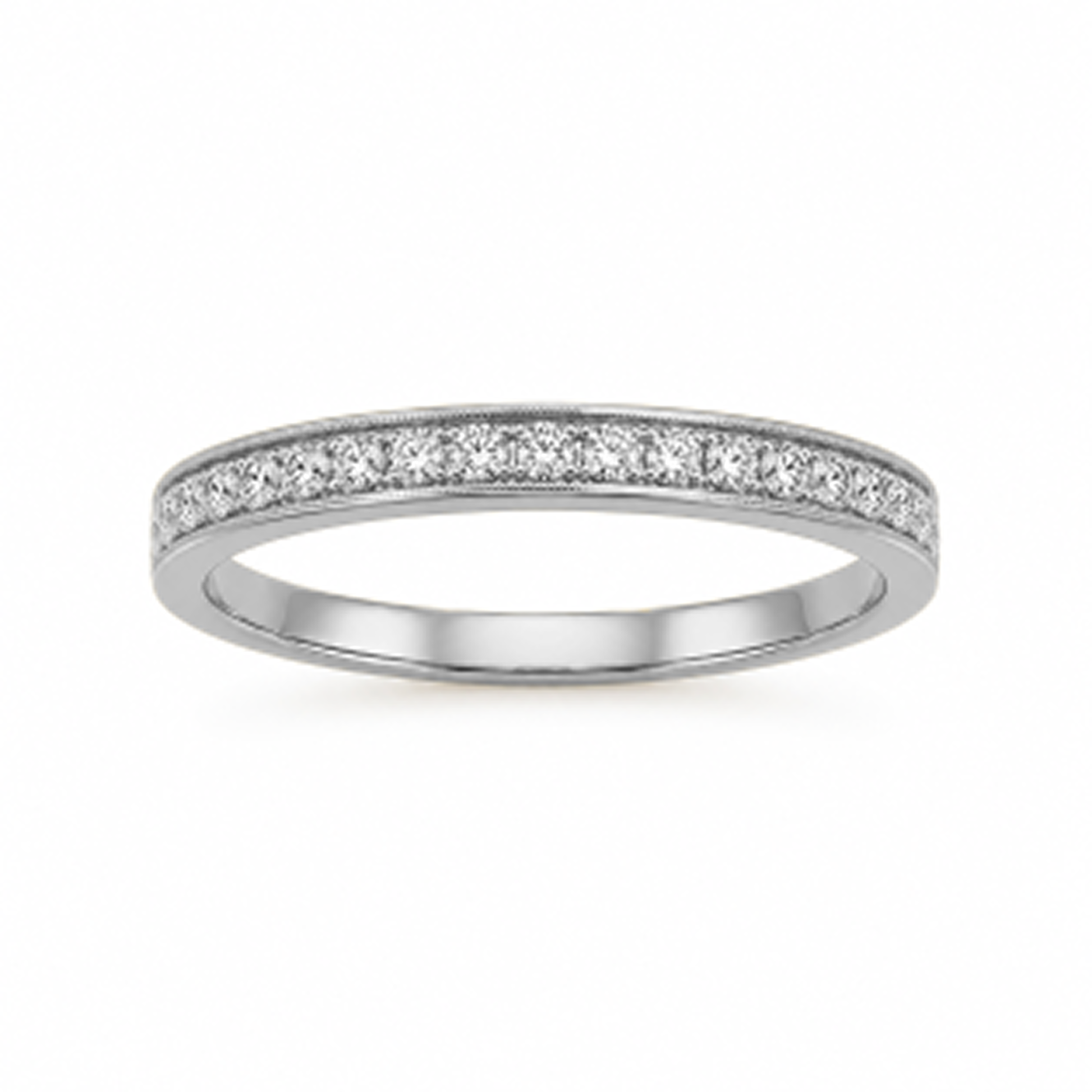 Round Cut Channel & Prong-Set Dress Ring in 18K Gold, Lab-Grown Diamond