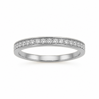 Round Cut Channel & Prong-Set Dress Ring in 18K Gold, Lab-Grown Diamond