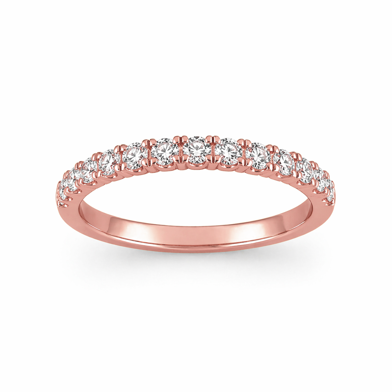 Round Brilliant Eternity Ring in 18K Gold, Lab-Grown Diamond