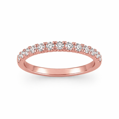Round Brilliant Eternity Ring in 18K Gold, Lab-Grown Diamond