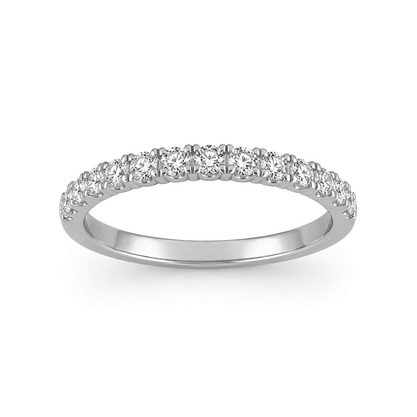 Round Brilliant Eternity Ring in 18K Gold, Lab-Grown Diamond