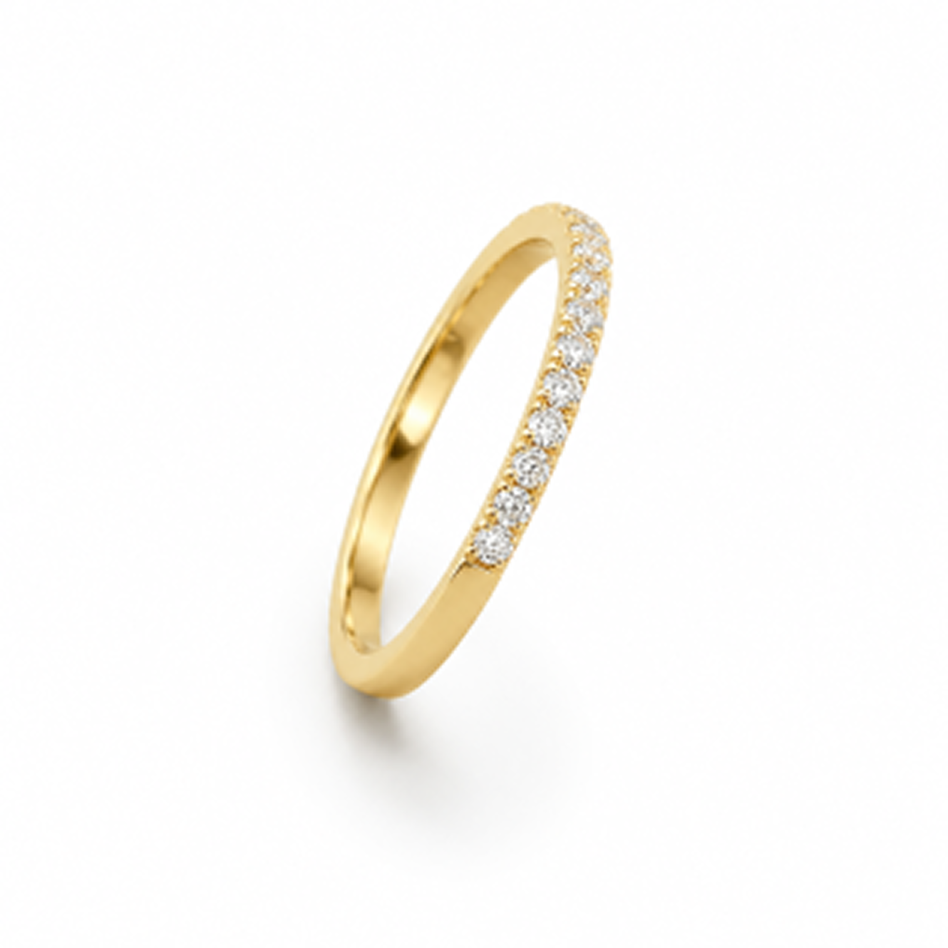Round Brilliant Eternity Ring in 18K Gold, Lab-Grown Diamond