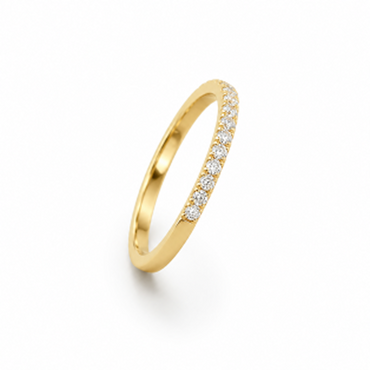 Round Brilliant Eternity Ring in 18K Gold, Lab-Grown Diamond