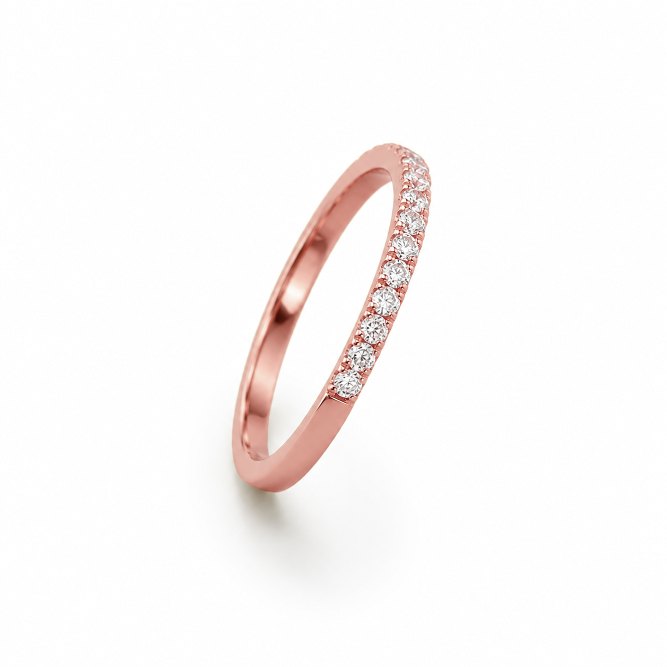 Round Brilliant Eternity Ring in 18K Gold, Lab-Grown Diamond