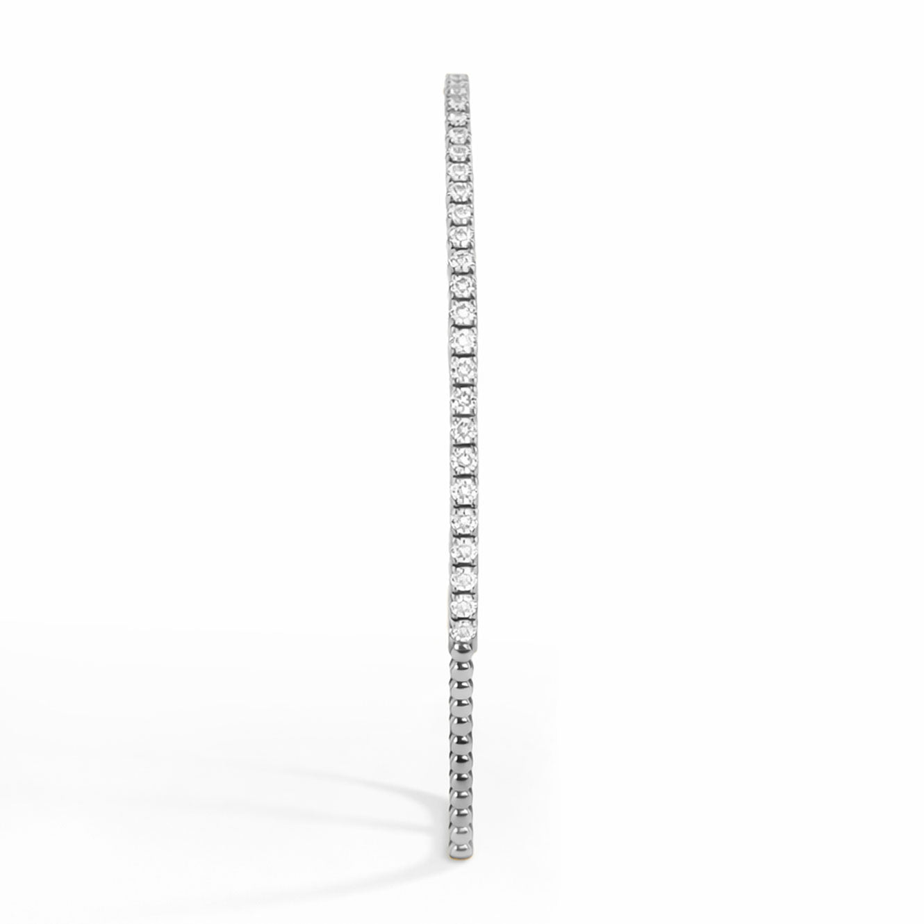 Round Cut Prong-Set Tennis Bracelet in 18K Gold, Lab-Grown Diamond